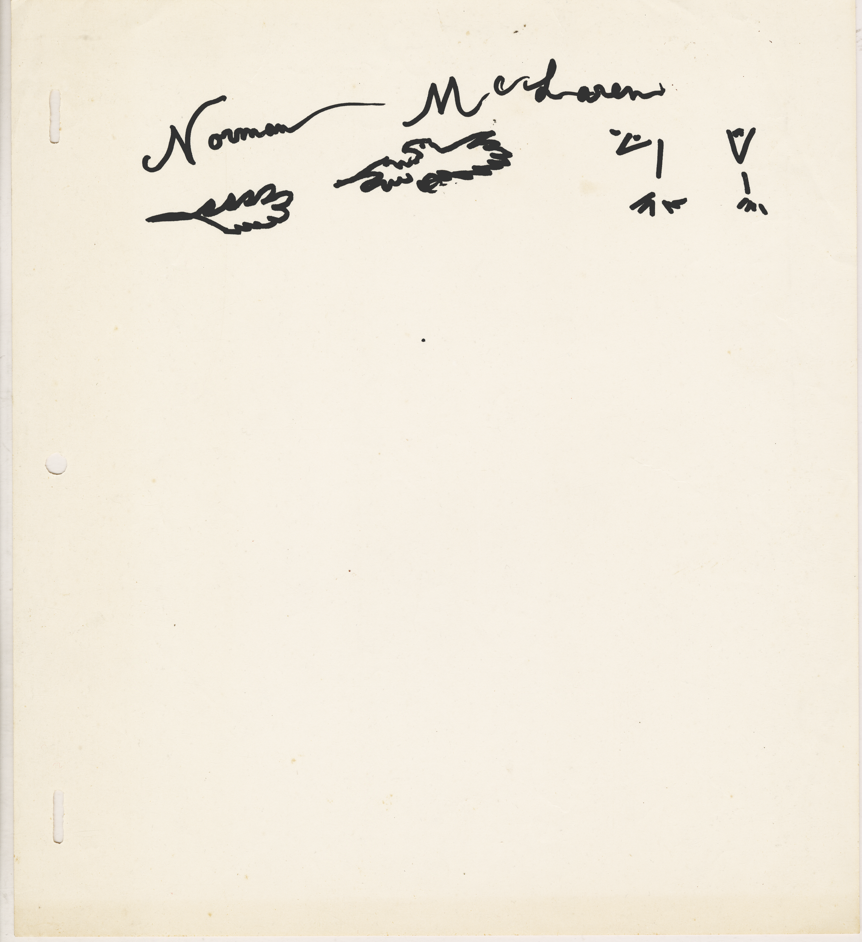 A rooster drawn by McLaren’s own hand (his autograph)